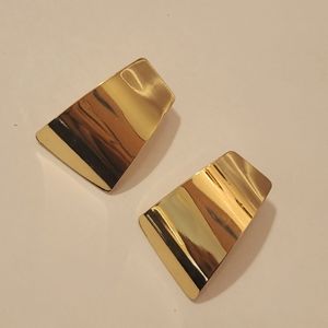 Goldtone Geometric Shaped Pierced Earrings